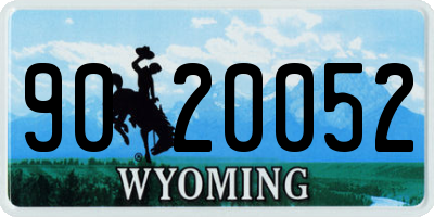 WY license plate 9020052