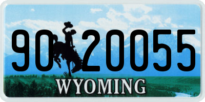 WY license plate 9020055