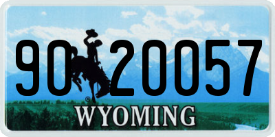 WY license plate 9020057