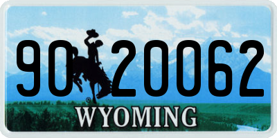 WY license plate 9020062