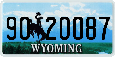 WY license plate 9020087