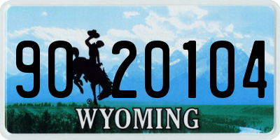 WY license plate 9020104
