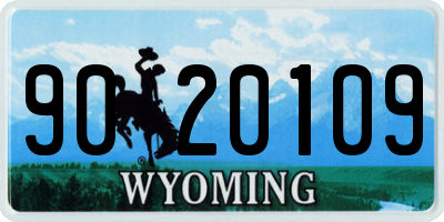 WY license plate 9020109