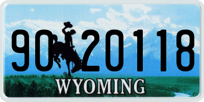 WY license plate 9020118