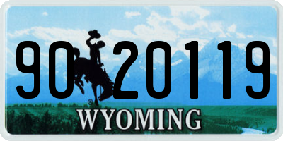 WY license plate 9020119