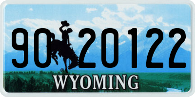 WY license plate 9020122