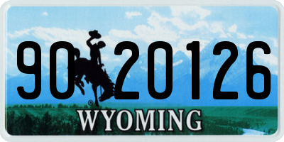 WY license plate 9020126