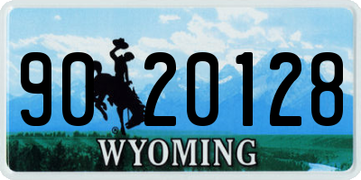 WY license plate 9020128