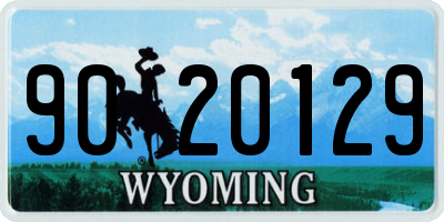 WY license plate 9020129