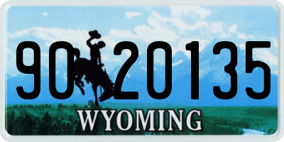 WY license plate 9020135