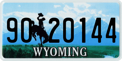 WY license plate 9020144