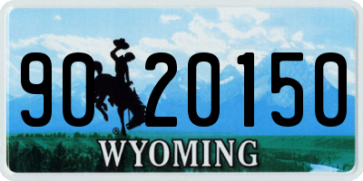 WY license plate 9020150