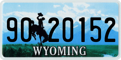 WY license plate 9020152