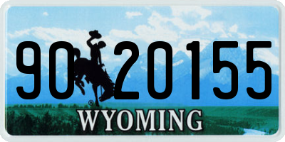 WY license plate 9020155
