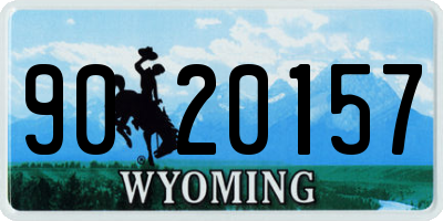 WY license plate 9020157