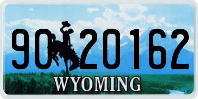 WY license plate 9020162