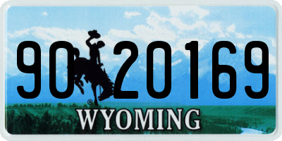 WY license plate 9020169