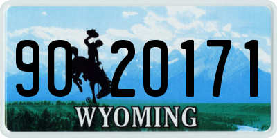 WY license plate 9020171