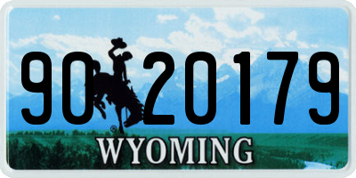 WY license plate 9020179