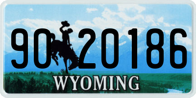 WY license plate 9020186