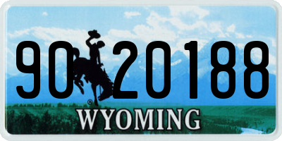 WY license plate 9020188