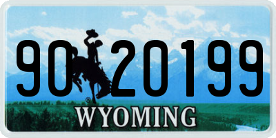 WY license plate 9020199