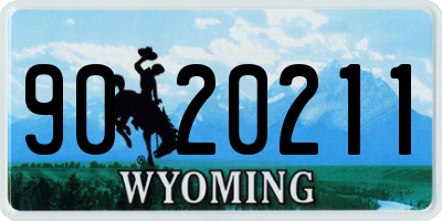 WY license plate 9020211
