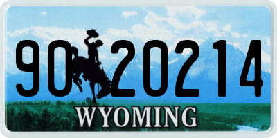 WY license plate 9020214