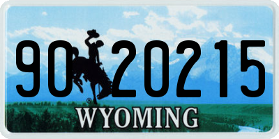 WY license plate 9020215