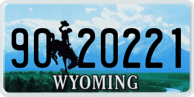 WY license plate 9020221