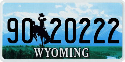 WY license plate 9020222
