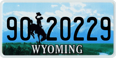 WY license plate 9020229