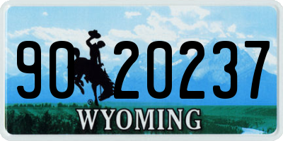 WY license plate 9020237