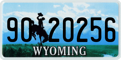 WY license plate 9020256