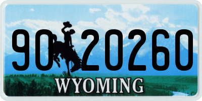 WY license plate 9020260