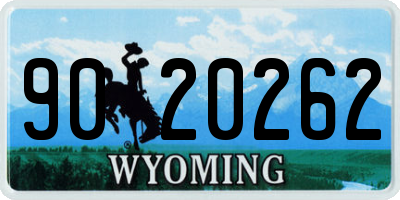 WY license plate 9020262