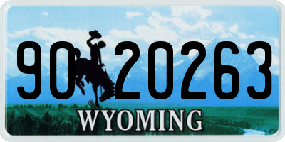 WY license plate 9020263