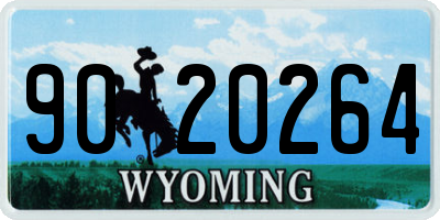WY license plate 9020264