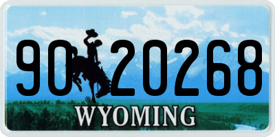 WY license plate 9020268
