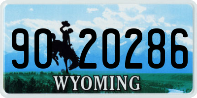 WY license plate 9020286