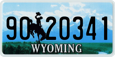 WY license plate 9020341