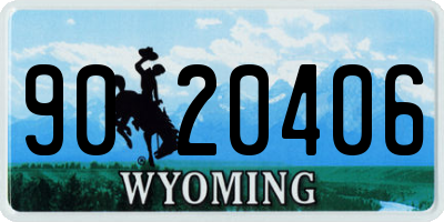 WY license plate 9020406