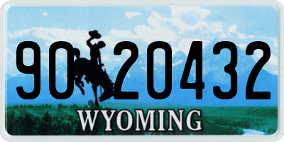 WY license plate 9020432