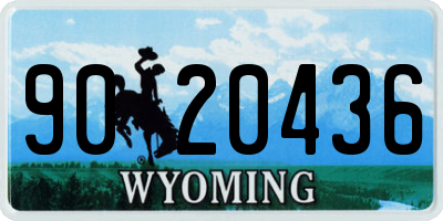 WY license plate 9020436