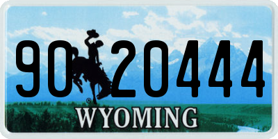 WY license plate 9020444