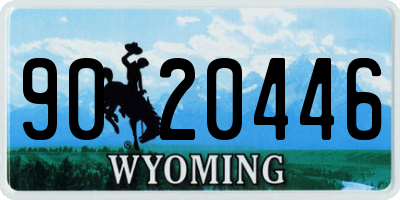 WY license plate 9020446