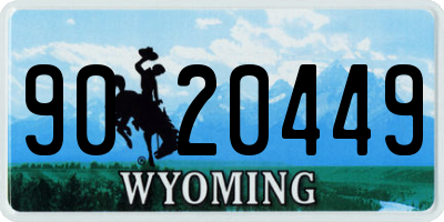 WY license plate 9020449