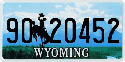 WY license plate 9020452