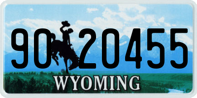 WY license plate 9020455