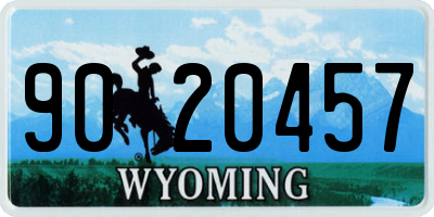 WY license plate 9020457